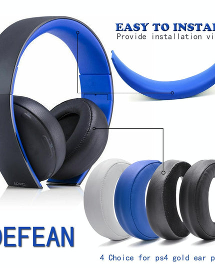 2-Pack Burlap Grey Earpads For Sony Ps3 / Ps4 7.1 Gold Headphones-1915197021761966084