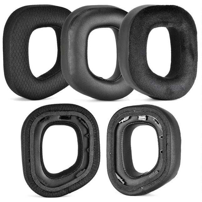 Pair Of Plush Earmuffs For Corsair Hs80 Rgb Headphones - Leather & Velvet-1915198089271054337