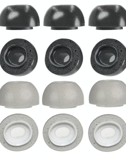 2-Pack Memory Foam Ear Tips For Tws Airpods Pro - Black Large-1915198291813994497