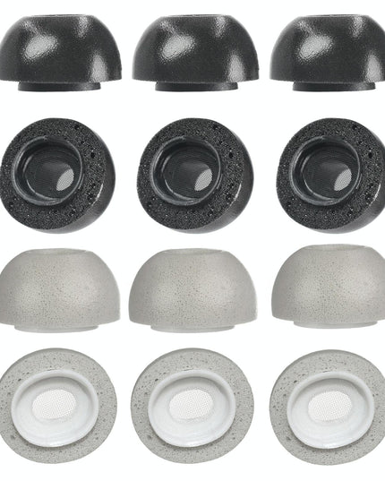 2-Pack Memory Foam Ear Caps For Tws Airpods Pro - Black Medium-1915198114483015681
