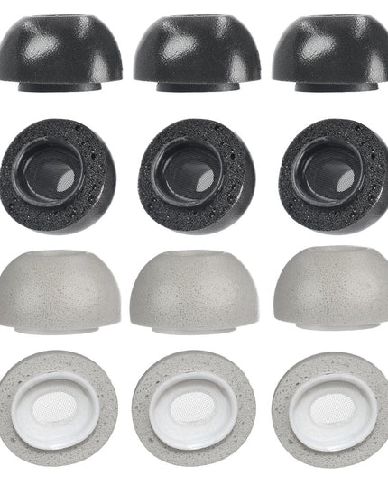 2-Pack Memory Foam Ear Tips For Tws Airpods Pro - Black Small-1915197969896968193