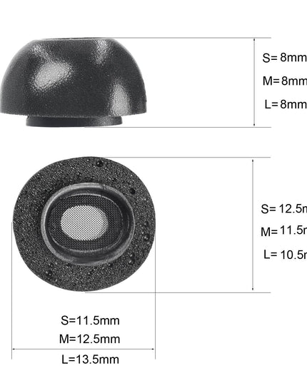 2-Pack Memory Foam Ear Tips For Tws Airpods Pro - Small Gray-1915197438650617858