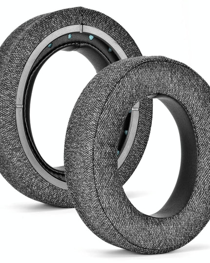 2-Pack Earpads For Corsair Hs Pro Series - Gray Linen & Leather-1915196942636421126