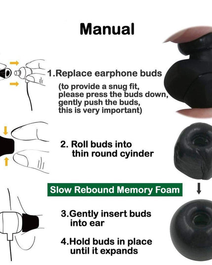 6-Pack Memory Foam Earplugs For Tws Headsets - Medium-1915198102734770181
