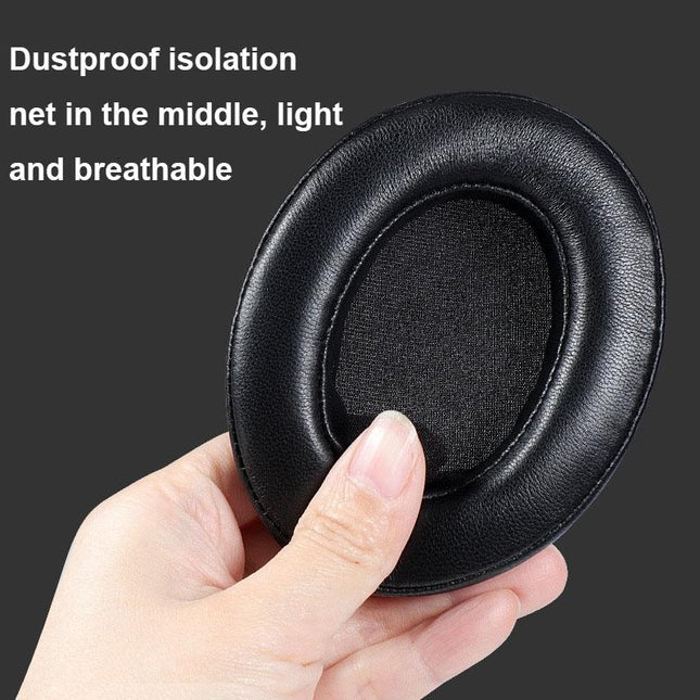 Breathable Foam Headphone Earmuffs For Sennheiser Momentum 3 - Black Lambskin 2 Pcs-1915198109546319875