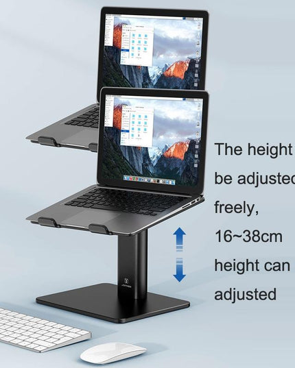 Black Portable Aluminum Laptop Support - Lifting And Raising-1915196962995572739