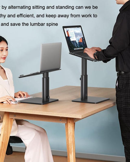 Black Portable Aluminum Laptop Support - Lifting And Raising-1915196962995572741