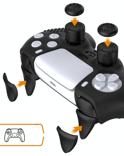 Black Polka Dot Silicone Joystick Cover For Ps5 Controller-1922443422086598657