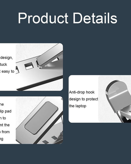 Foldable Aluminum Laptop Stand With Heat Dissipation-1915198295676948484