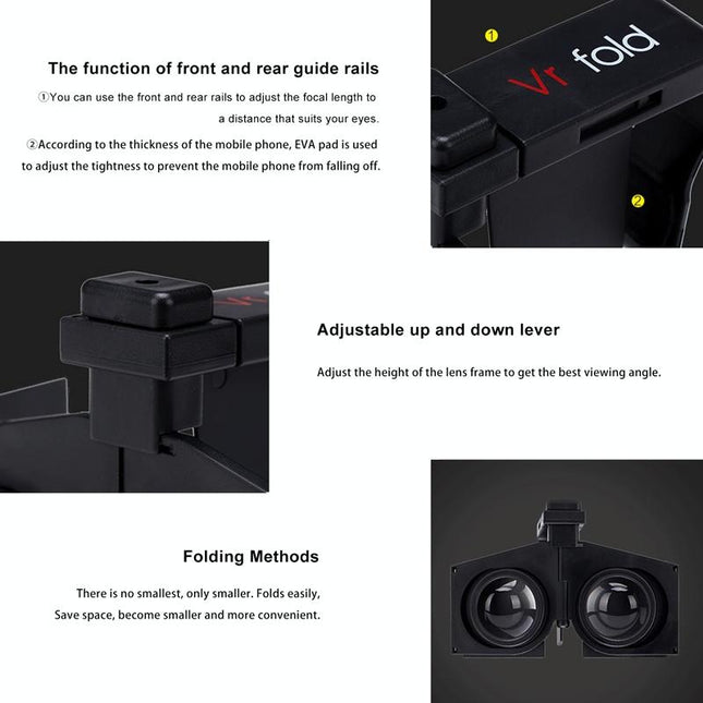 Portable Vr Headset - Foldable & Panoramic-1915196881848373251