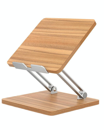 Adjustable Wooden Laptop Stand - Darkwood-1915196936886030343
