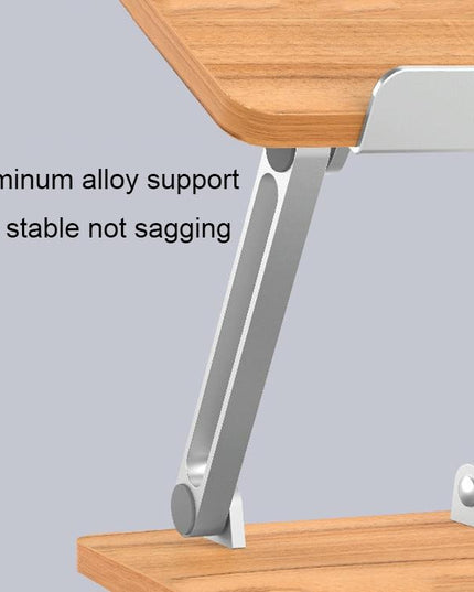 Adjustable Wooden Laptop Stand - Darkwood-1915196936886030341