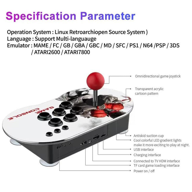Wireless Handle 4K Tv Console With 10000 Games & Joystick-1915197429112770562