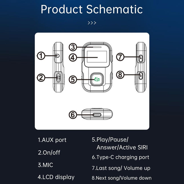 Bluetooth Audio Receiver With Screen And Mp3 Player-1915197752501997570