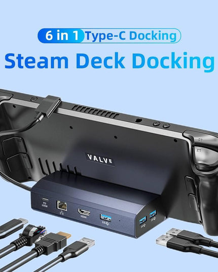 6-In-1 Steam Deck Expansion Dock With 4K Hdmi Output-1915198259371053061