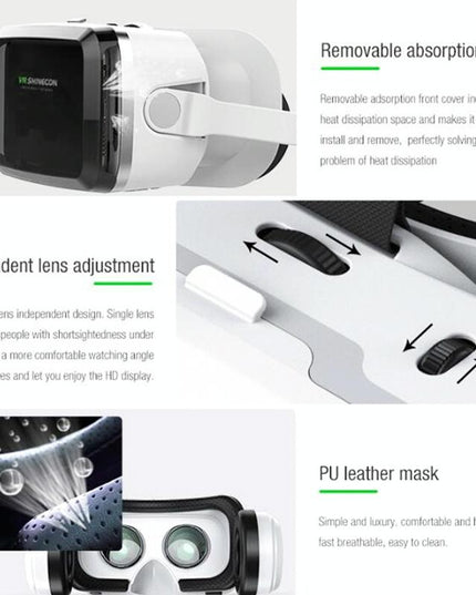 Wireless 3D Vr Headset With Bluetooth - Compact-1915197987122974724