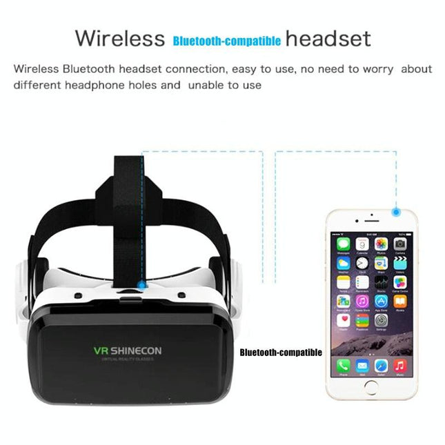 Wireless 3D Vr Headset With Bluetooth - Compact-1915197987122974727