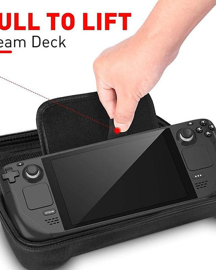 Steam Deck Handheld Console Storage Bag - Hard Eva Oxford Cloth - Black-1915196963310145537