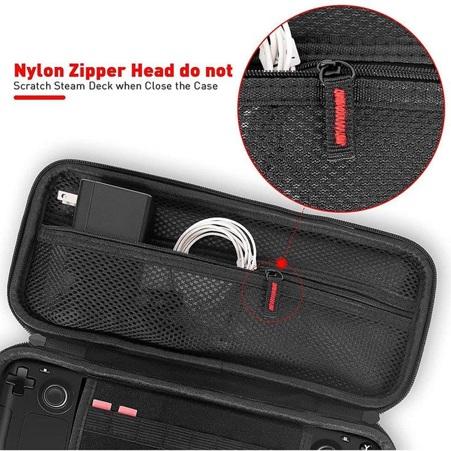 Steam Deck Handheld Console Storage Bag - Hard Eva Oxford Cloth - Black-1915196963310145539