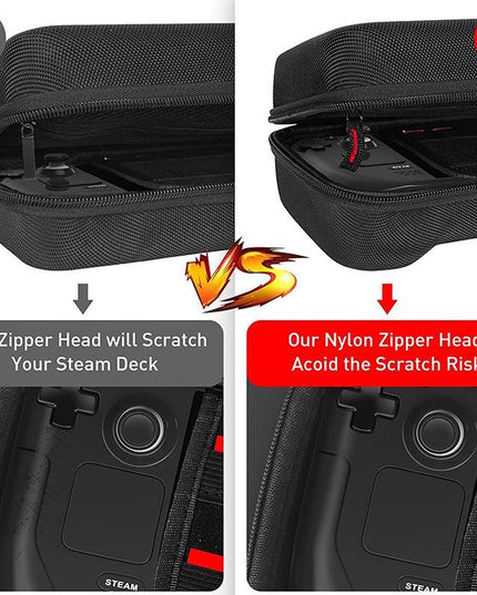 Steam Deck Handheld Console Storage Bag - Hard Eva Oxford Cloth - Black-1915196963310145540