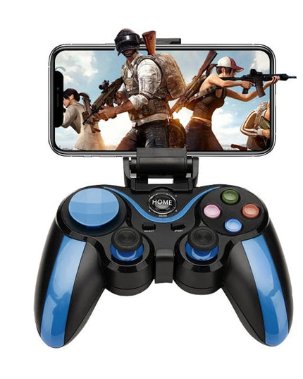 Wireless Bluetooth Game Handle For Android / Ios Phones With Holder - Blue / Black-1915196892803895304