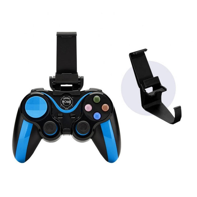Wireless Bluetooth Game Handle For Android / Ios Phones With Holder - Blue / Black-1915196892803895297