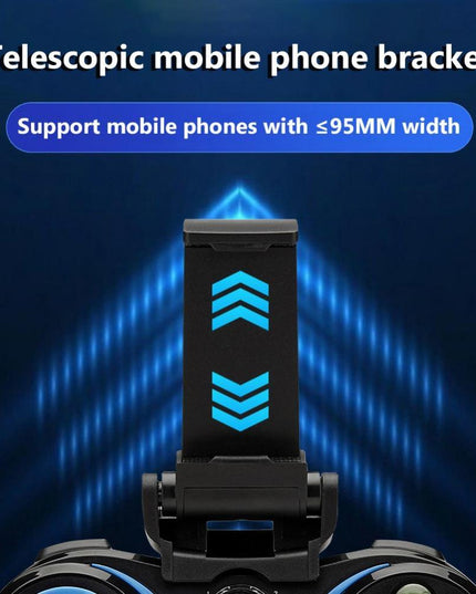 Wireless Bluetooth Game Handle For Android / Ios Phones With Holder - Blue / Black-1915196892803895300