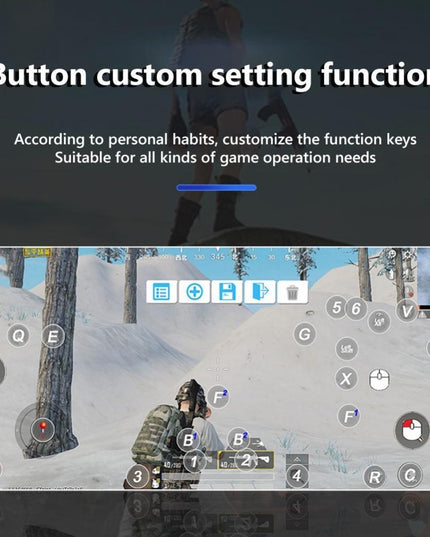 Wireless Bluetooth Game Handle For Android / Ios Phones With Holder - Blue / Black-1915196892803895303
