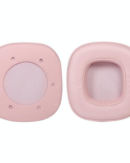 Breathable Sponge Headphone Covers - Pink Leather 1 Pair-1915197635522859013