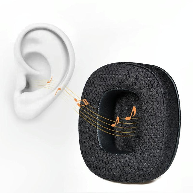 Breathable Sponge Headphone Covers - 1 Pair - Net Black-1915197444853993476