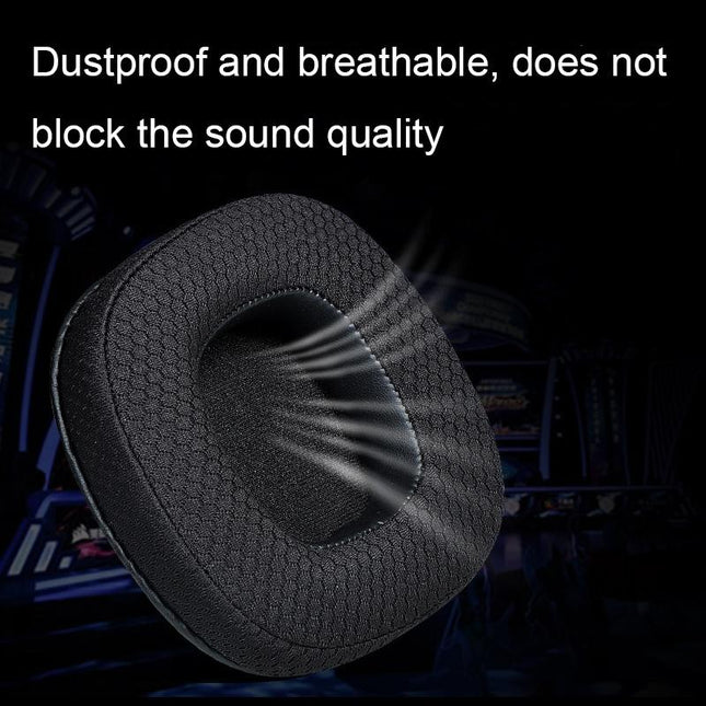 Breathable Sponge Headphone Covers - 1 Pair - Net Gray-1915197174778564611