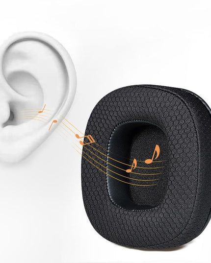 Breathable Sponge Headphone Covers - 1 Pair - Net Gray-1915197174778564612