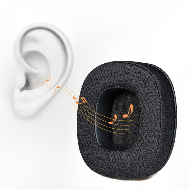 Breathable Sponge Headphone Covers - 1 Pair - Net Gray-1915197174778564612