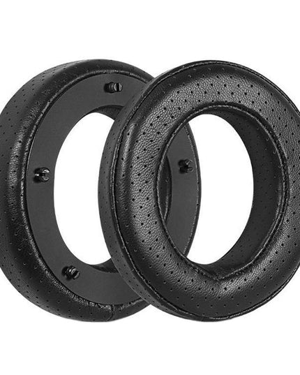 Breathable Leather Headset Cover For Focal Clear Mg Pro - Black Lambskin 2 Pack-1915197161209991174