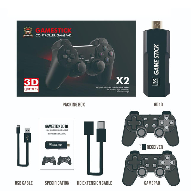 Wireless 4K Tv Game Console With 15 000 Games - 32Gb Storage-1915198116685025281