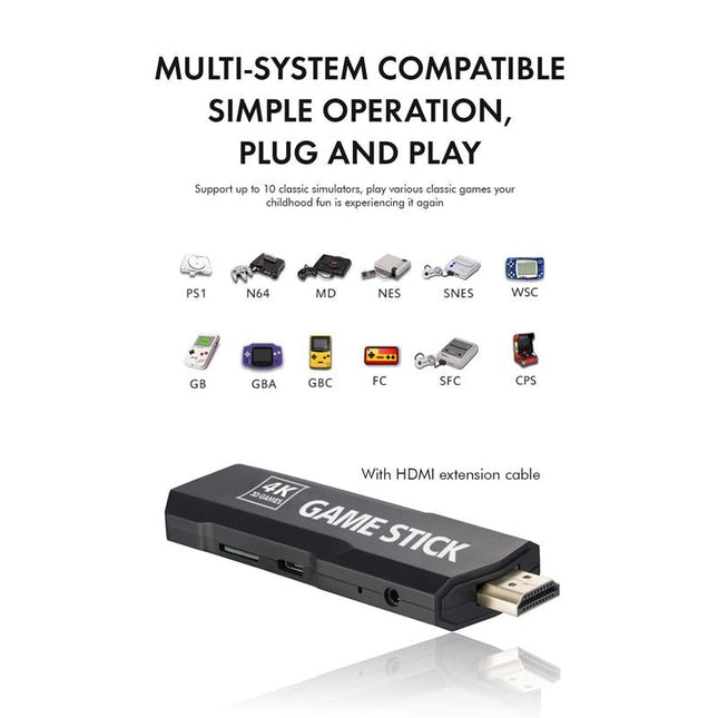 Wireless 4K Tv Game Console With 15 000 Games - 32Gb Storage-1915198116685025283
