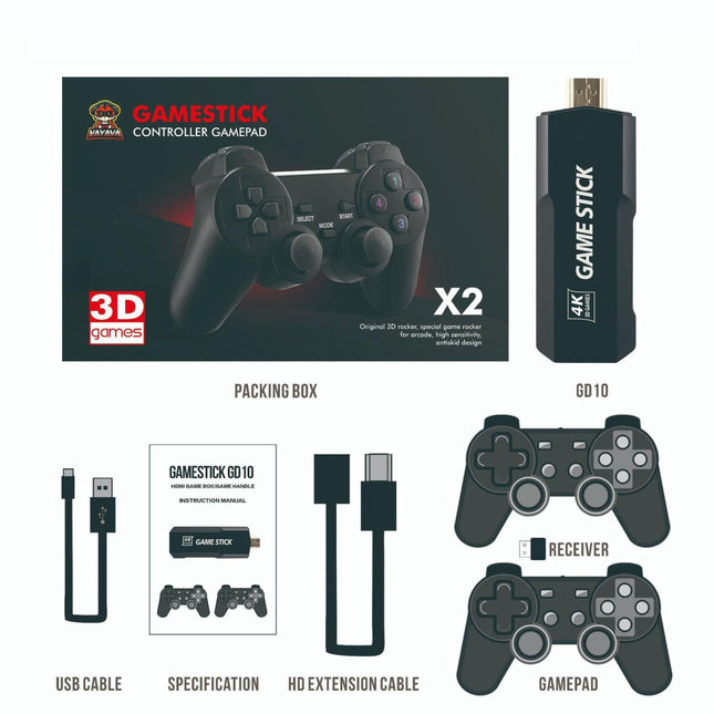 Wireless 4K Hd Tv Game Console With 30 000 Games - 64Gb Storage-1915197971817959425