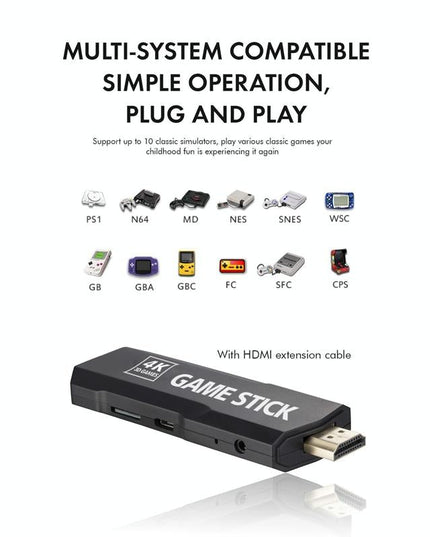 Wireless 4K Hd Tv Game Console With 30 000 Games - 64Gb Storage-1915197971817959427