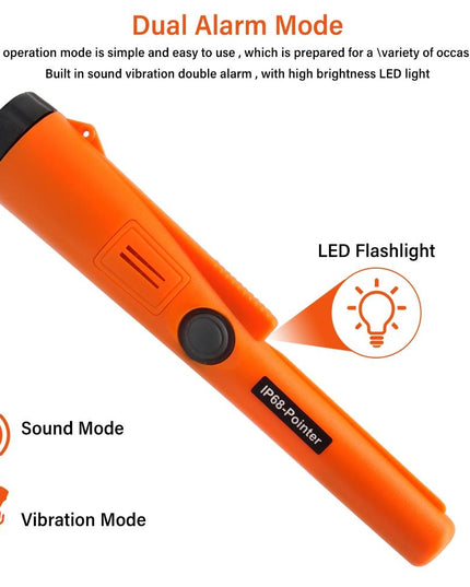 Waterproof Handheld Metal Detector With Positioning Stick - Ip68-1915197519818788867