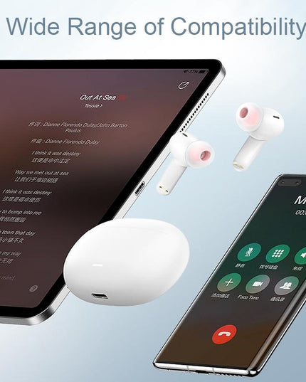 White Dual Noise Canceling Bluetooth Headphones With Anc & Enc Call-1915196853012533252