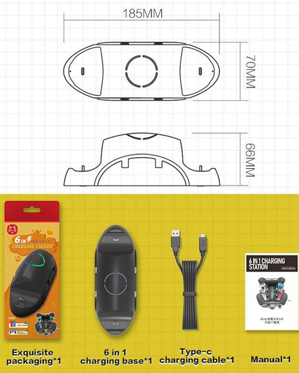 Versatile 6-In-1 Joycon Holder For Nintendo Switch-1915197468996407303