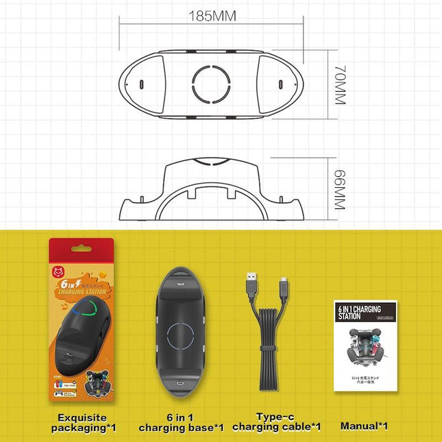 Versatile 6-In-1 Joycon Holder For Nintendo Switch-1915197468996407303