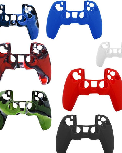 Camouflage Red Silicone Case For Ps5 Controller - Protective Cover-1915197451837509634