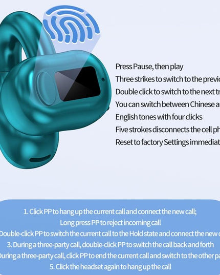 Waterproof Bluetooth Earphones With Ear Clip - M10-1915197436352139271