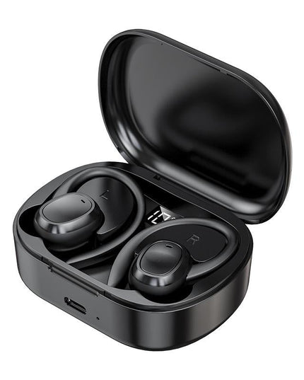 Wireless Stereo Earphones With Charging Case - Black-1915196952421732352