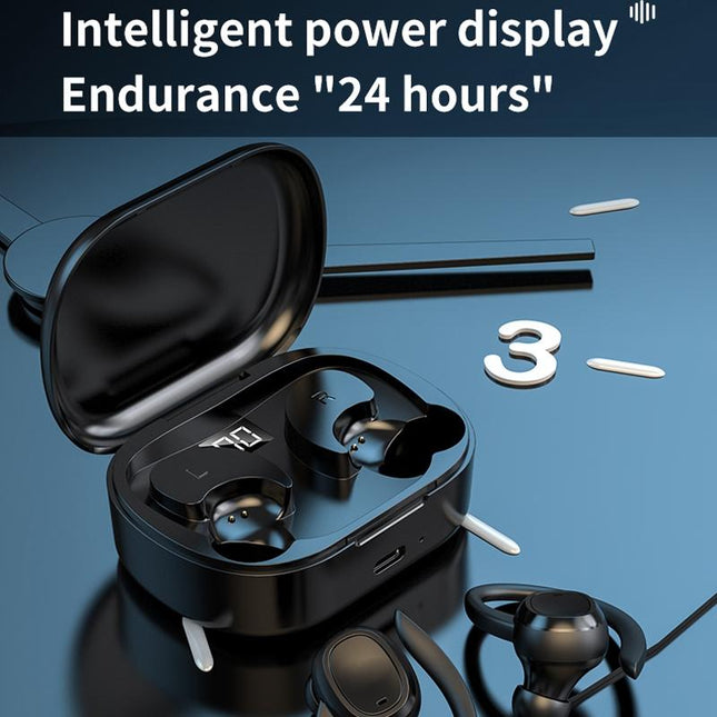Wireless Stereo Earphones With Charging Case - Black-1915196952421732354