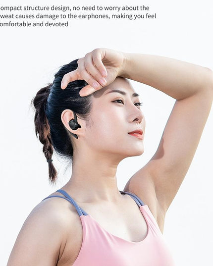 Wireless Stereo Earphones With Charging Case - Black-1915196952421732357