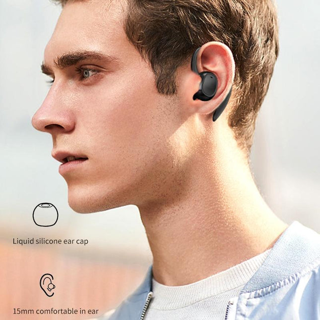 Wireless Stereo Earphones With Charging Case - Black-1915196952421732358