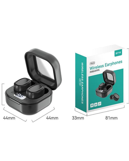 Black Wireless Earphones With Charging Case-1915198279411437569
