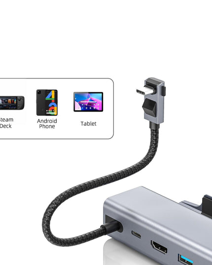 6-In-1 Docking Station For Steam Deck With Hdmi Rj45 Usb 3.0 Usb-C Pd 100W-1915197237491798018